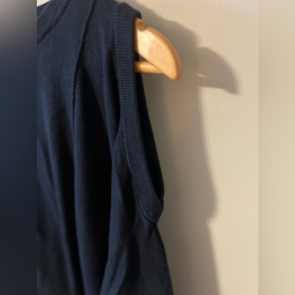 All Saints Sago Cold Shoulder Sweater Dress Silk Cotton Washed Black Size 4 - Picture 5 of 9